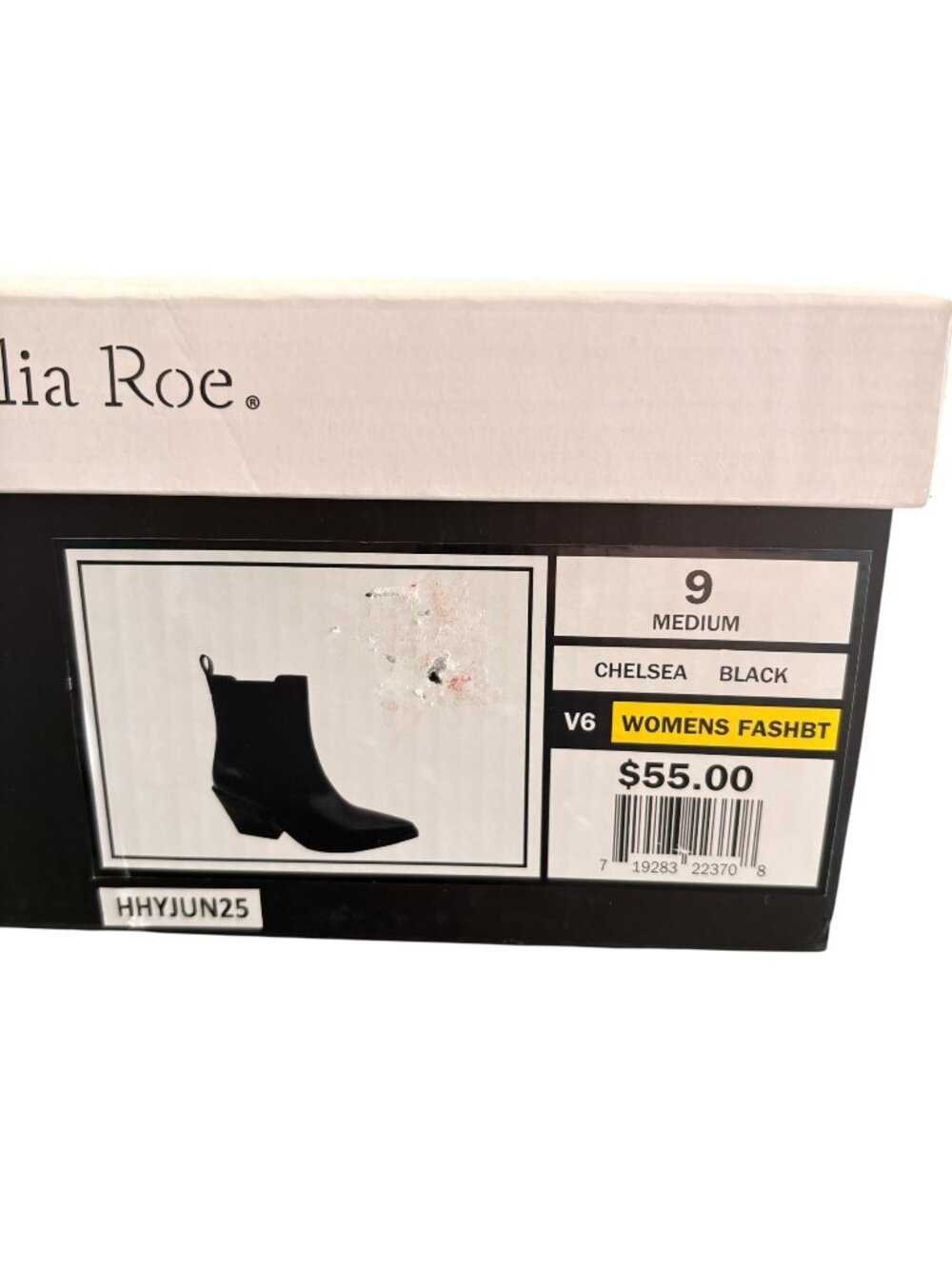 Ophelia Roe Black Chelsea Pointed Toe Ankle Boot Womens 9 - Picture 11 of 11